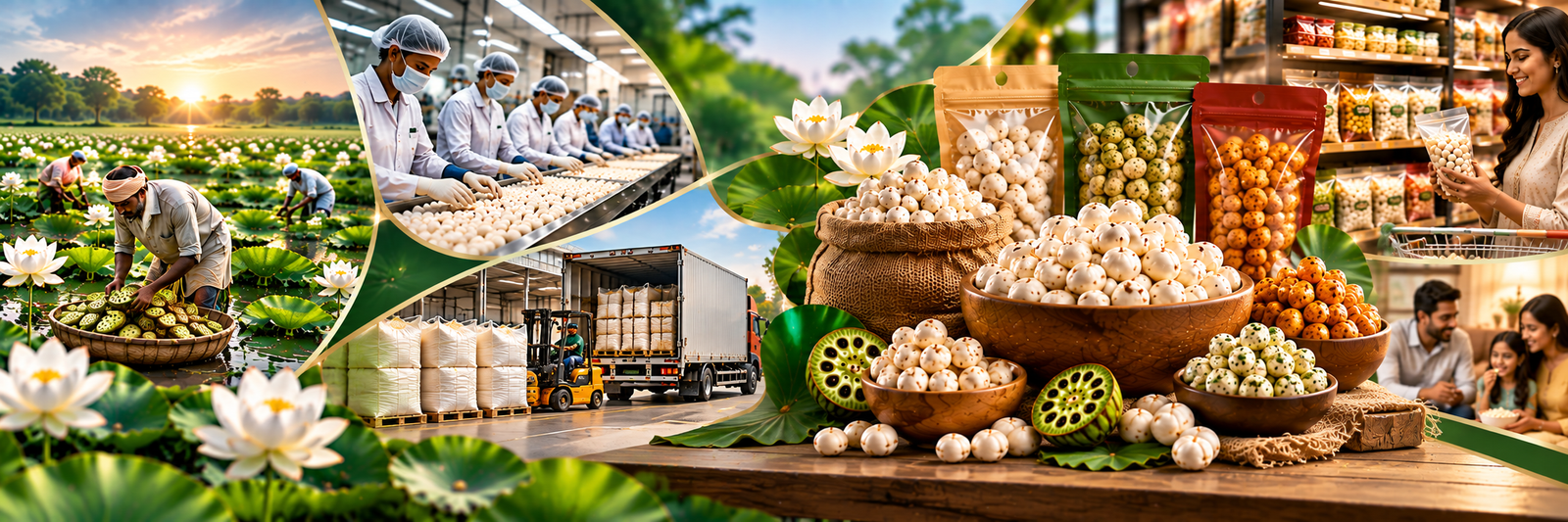 Raw, premium and phool makhana range, TOTU Global Exim Trade
